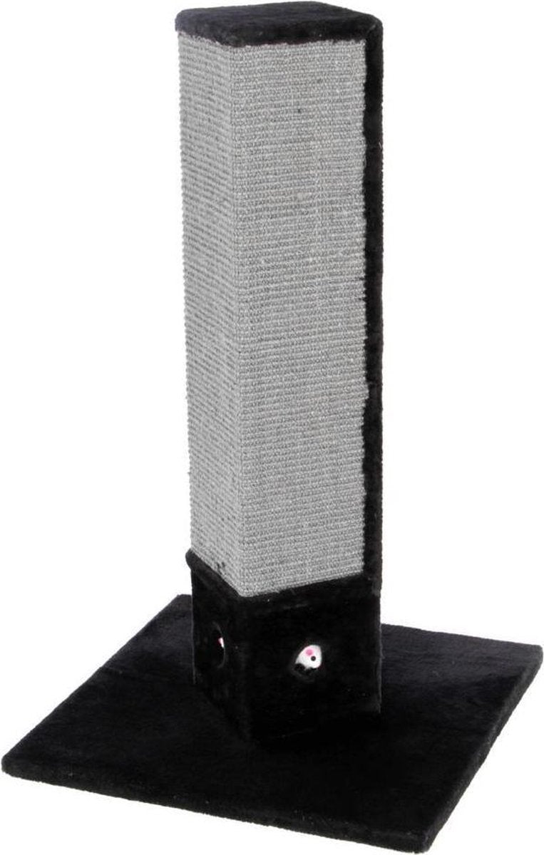 Krabpaal 4 hoeken "Zwart" (80cm) - krabpaal voor grote katten - krabpaal voor katten