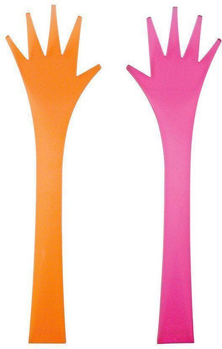 Zak!Designs Opaque Saladebestek Helpinghands - Oranje - 2 stuks