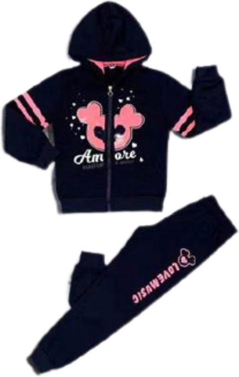 Joggingpak Music zwart - 146/152