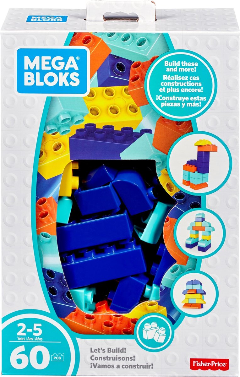 Mega Bloks First Builders  Mini Jumbo Box 60 Blokken - Constructiespeelgoed