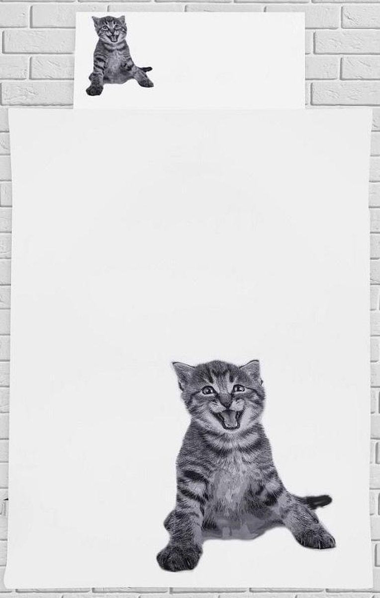 Dekbedovertrek Luna de Kat 100x135cm
