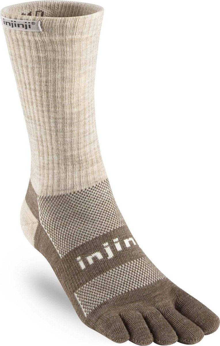 Injinji Outdoor Mitweight Mi-Crew Nüwool 223330 - Meerkleurig oatmeal Unisex - 47