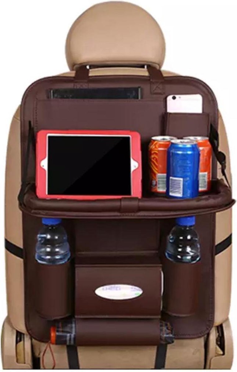 REPUS LUXE AUTO ORGANIZER BRUIN| Auto organizer met tablet houder | Organizer ipadhouder kinderen |Car musthave | Auto organizer| Auto tas | Cadeau | babyorganizer | Reizen | Roadtrip | Auto| Weekendje weg