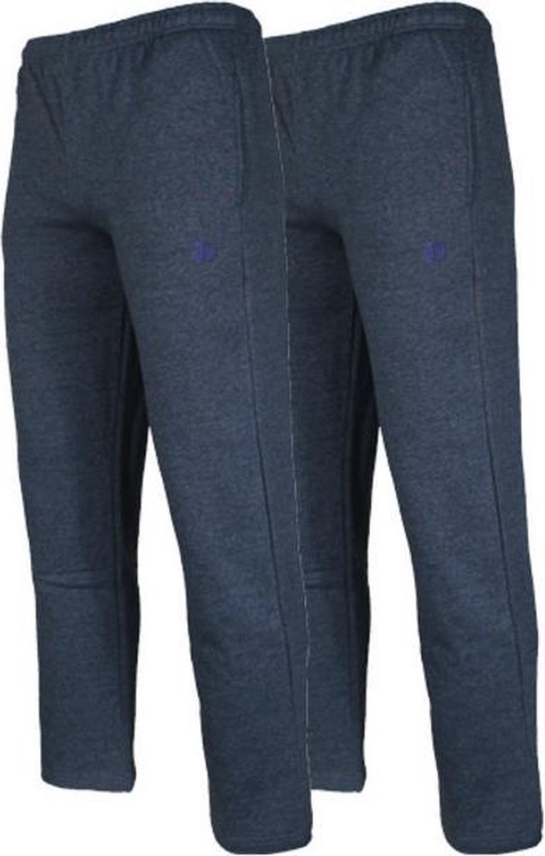 2-Pack Donnay Joggingbroek rechte pijp - Sportbroek - Heren - Maat XXXL - Spijkerbroek blauw gemêleerd