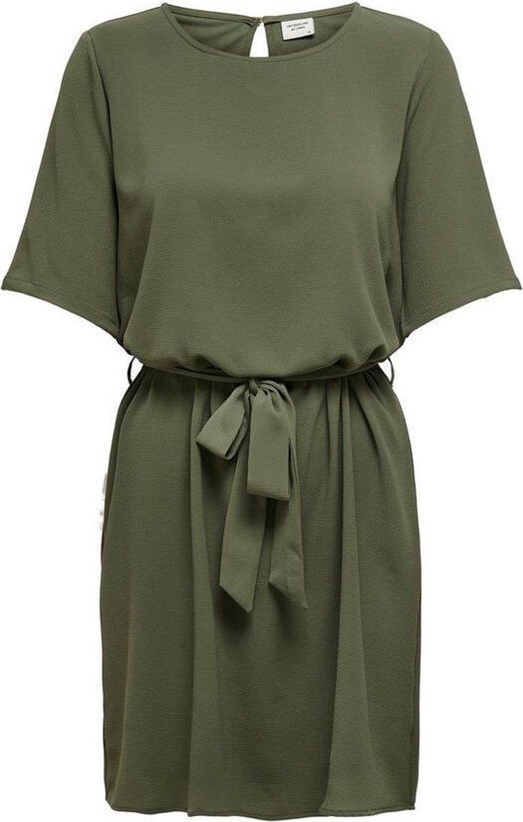 Jacqueline De Yong Amanda Dames  Jurk - Legergroen - Maat XL (42)