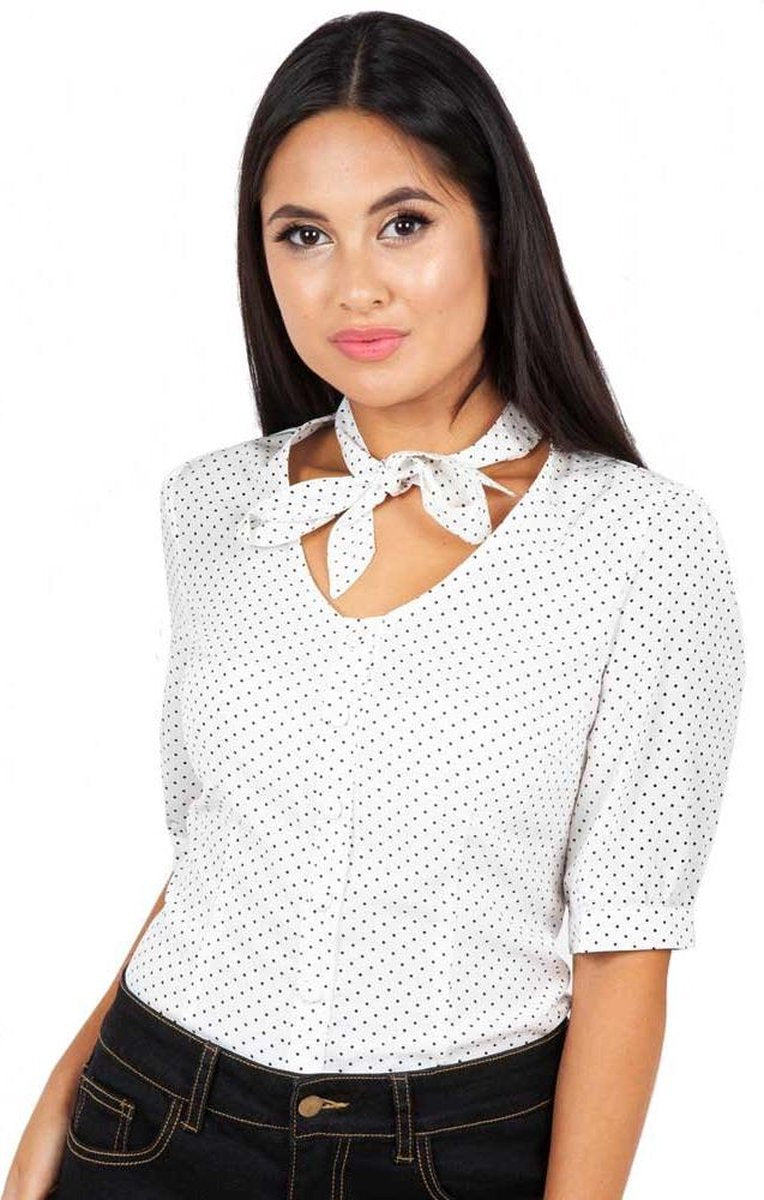 Voodoo Vixen Blouse -S- Alex Wit