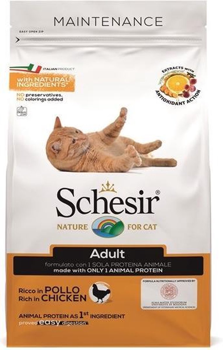 Schesir - Kattenvoer - droogvoer voor katten - ADULT CHICKEN - 1