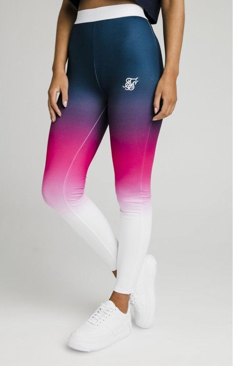 SikSilk Fade Tape Leggings - Navy