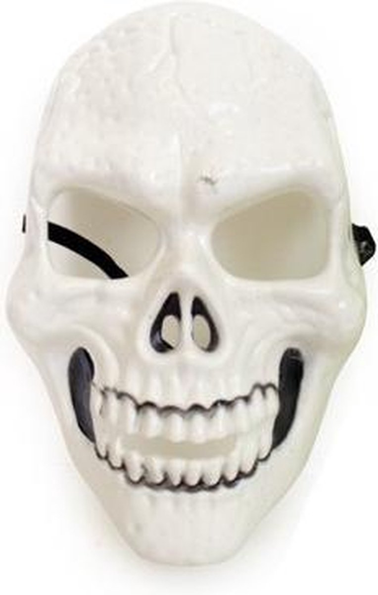 Skull masker wit groot - skelet doodskop doodshoofd halloween