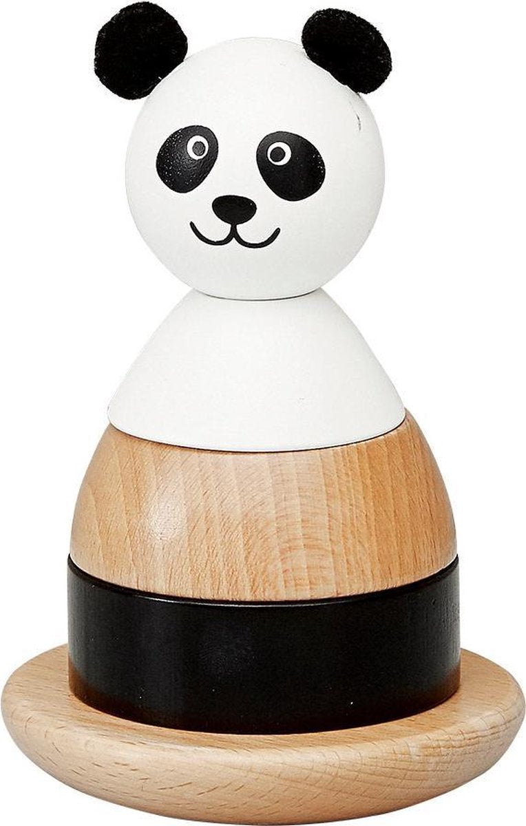 Byastrup Stapeltoren Panda 15 Cm 5-delig Wit/zwart