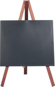 6x Securit mini tafelkrijtbord met driepoot in mahonie