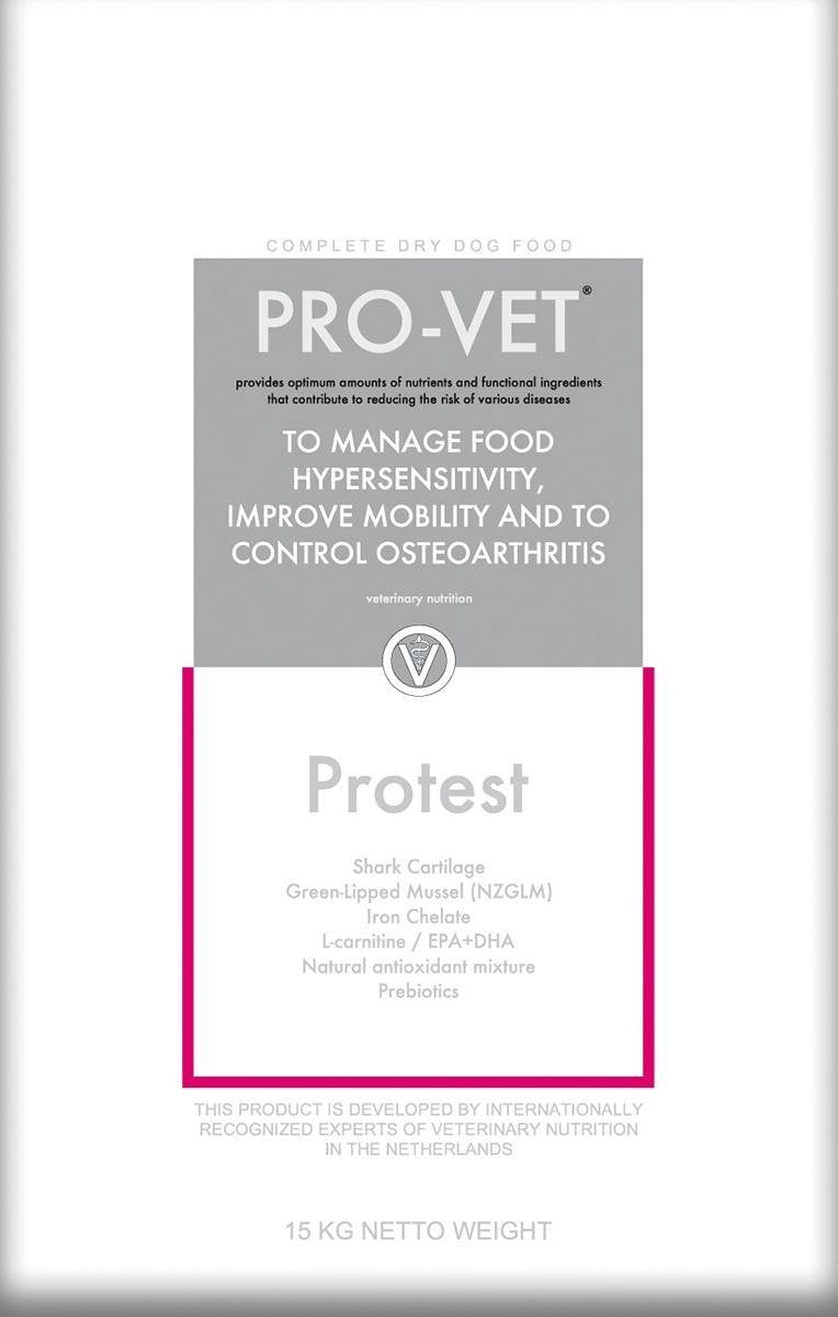 PRO-VET Dog - Protest - voedselallergie - spijvertering - artritische - reumatische ontstekingen