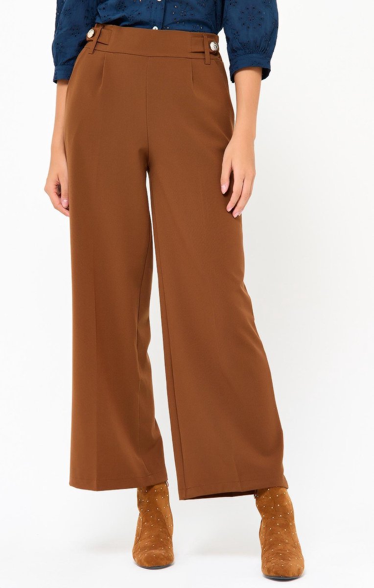 Wijde klassiek broek - Camel