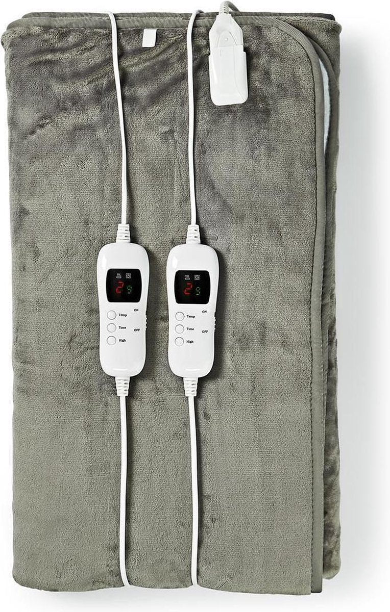 Elektrische Deken Onderdeken 160 x 140 cm 9 Heat Settings met Indicator Light en Beveiliging tegen Oververhitting