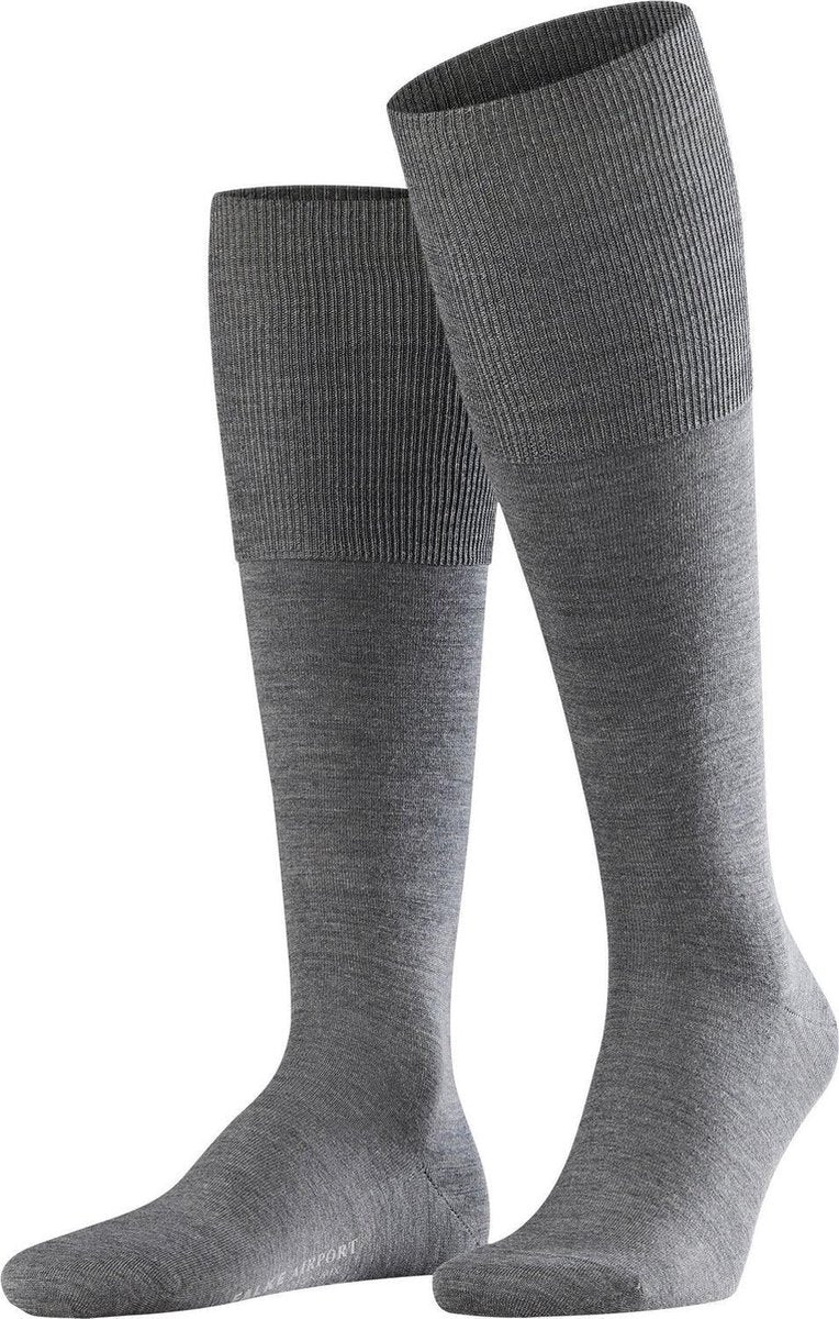 FALKE Airport Heren Kniekous 15435 - Grijs 3070 dark grey Heren - 41-42