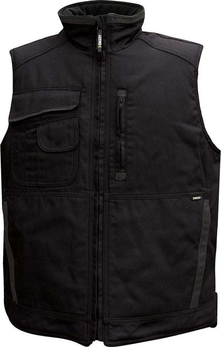 Dassy Wayne Canvas bodywarmer DNA Zwart/Grijs maat XXL