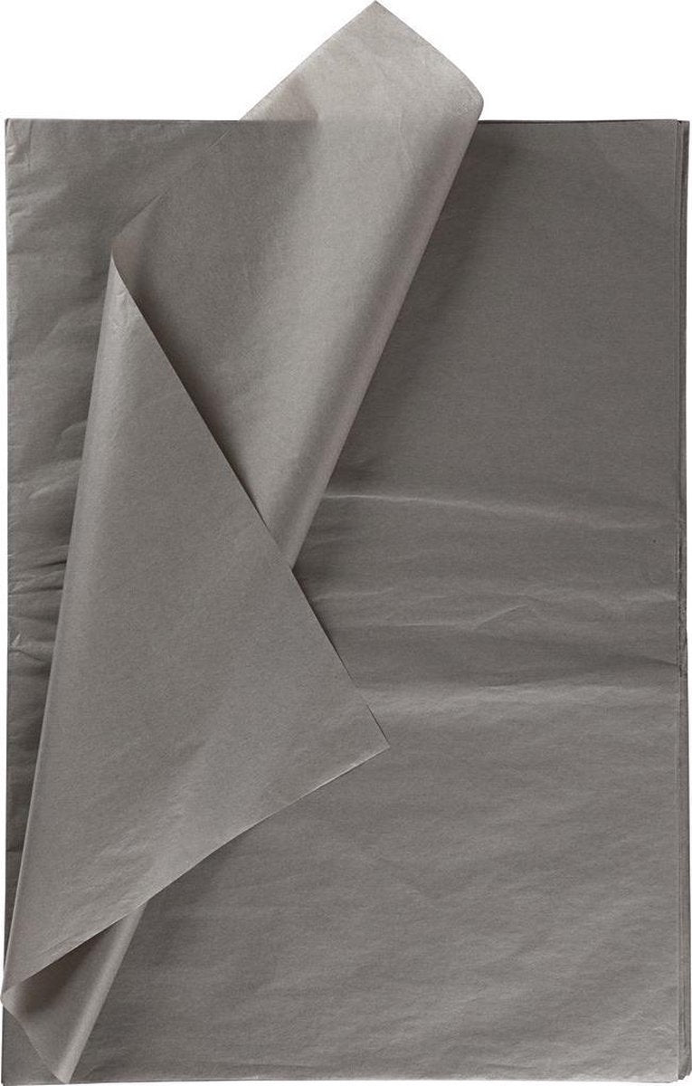 Tissuepapier. vel 50x70 cm.  14 gr. grijs. 25vellen