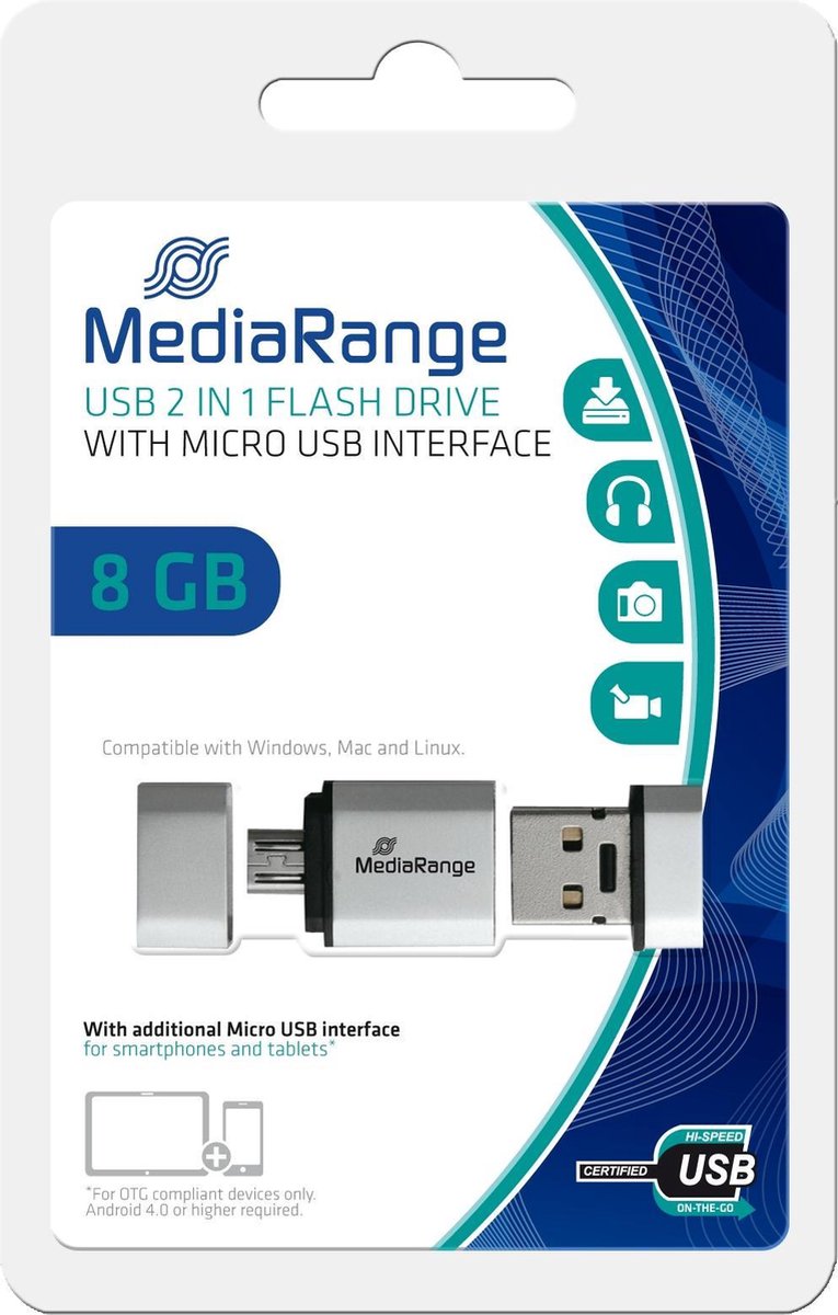 MediaRange Hispeed  - USB-stick - 8 GB