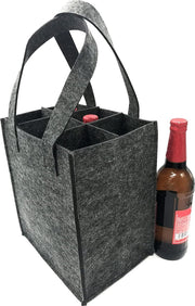 flessendrager -izooel bottle bag beer carrier felt bag met afzonderlijke verdeler voor 6 flessen / 9 flessen perfect voor picknics travel parties - (WK 02123)