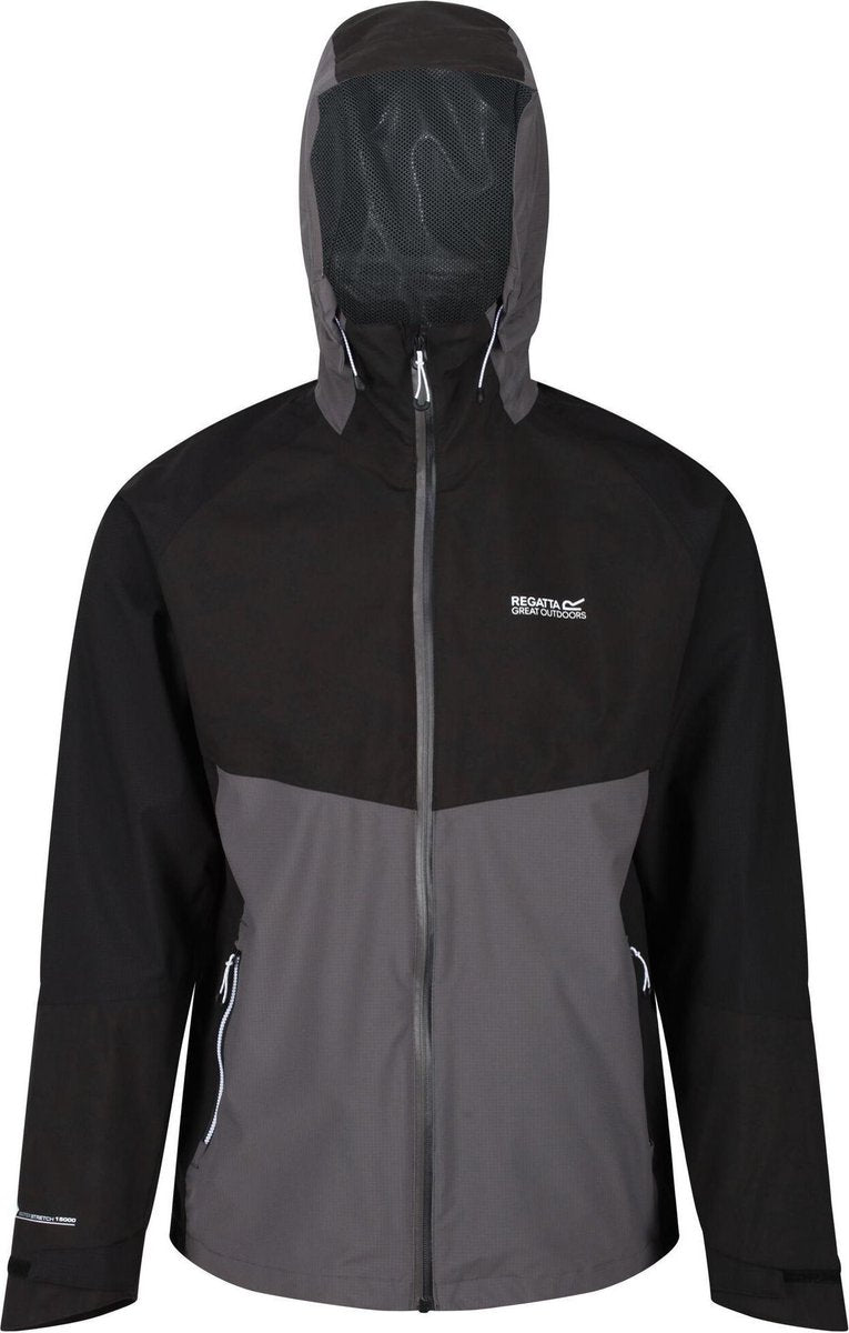 Regatta - Men's Oklahoma V Reflective Waterproof Hooded Walking Jacket - Jas - Mannen - Maat L - Grijs