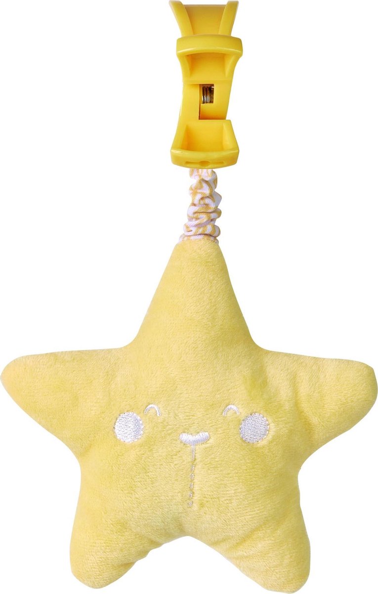 Saro Hangfiguur Met Geluid Ster 21 Cm Polyester Geel