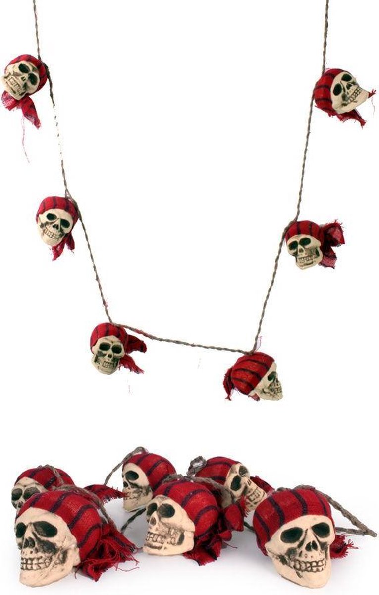 Touw met piratenschedels halloween