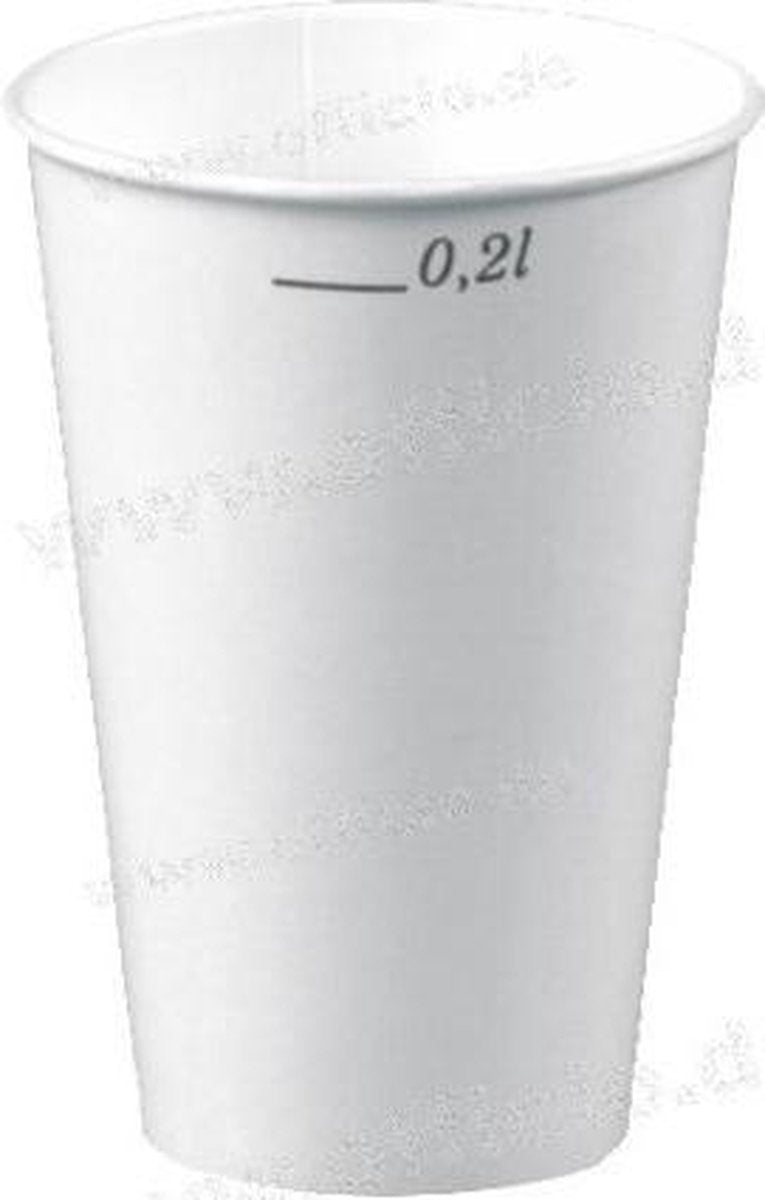 Papstar Koffiebeker - Karton - 20 Stuks - Wit