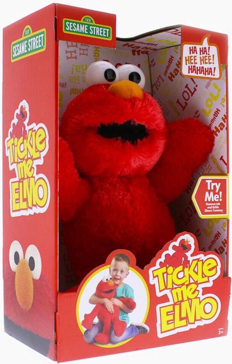 Sesamstraat Pluche Elmo Kietel Me Knuffel + Geluid