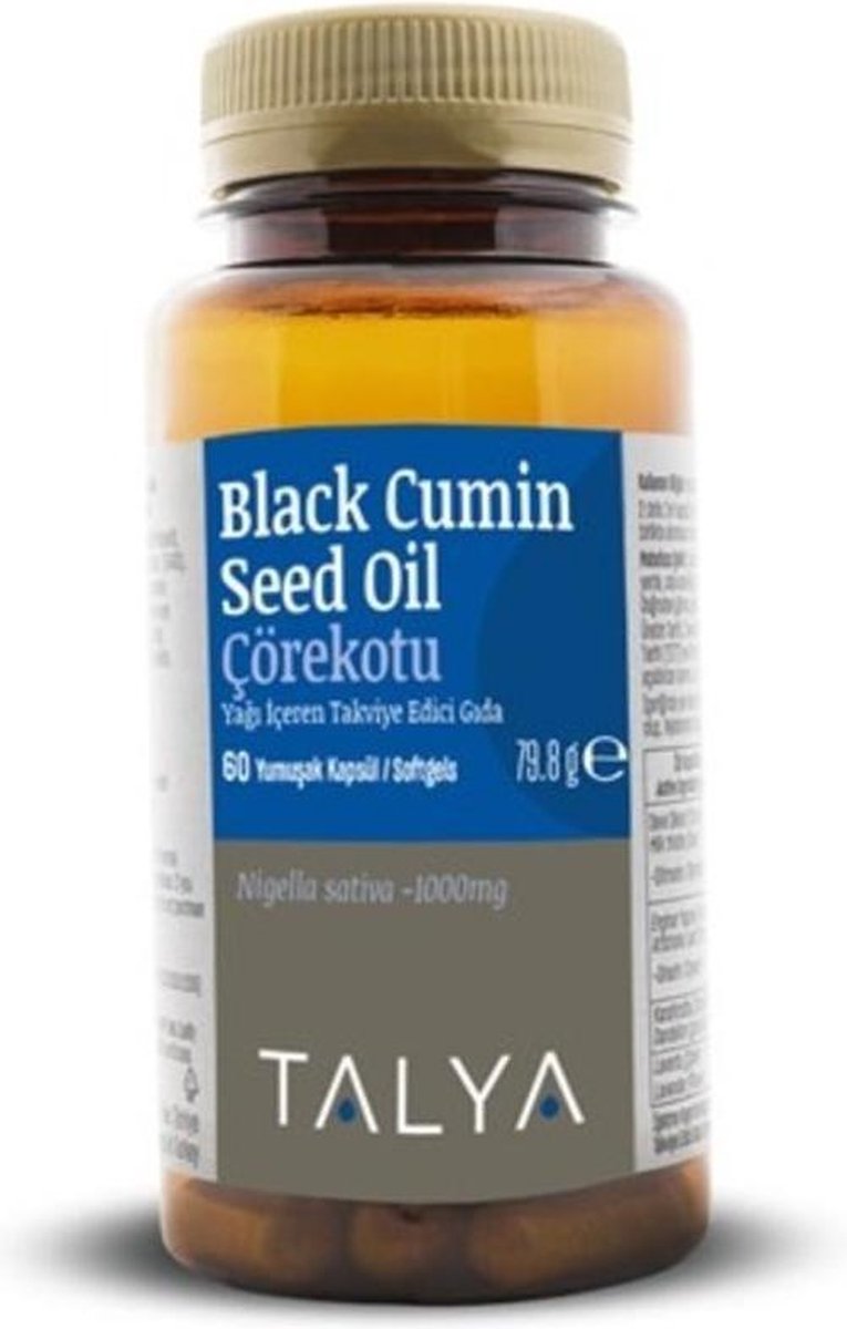 TALYA Zwarte Komijnzaadolie Capsule 2000 Mg 60 Softgel