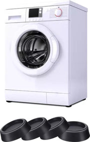EasyGoods® Trillingsdempers Wasmachine & Droger – Set van 4 stuks – Zwart - Wasmachine Geluidsdempers / Vibratiedempers – Pads / Voetjes – Antislip rubber - Extra dik