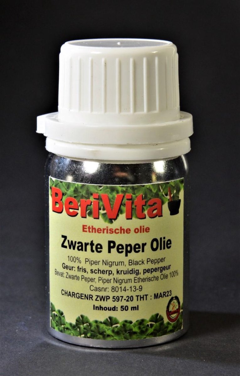 Zwarte Peper Olie 100% 50ml - Etherische Zwarte Peperolie van Piper Nigrum - Black Pepper Oil
