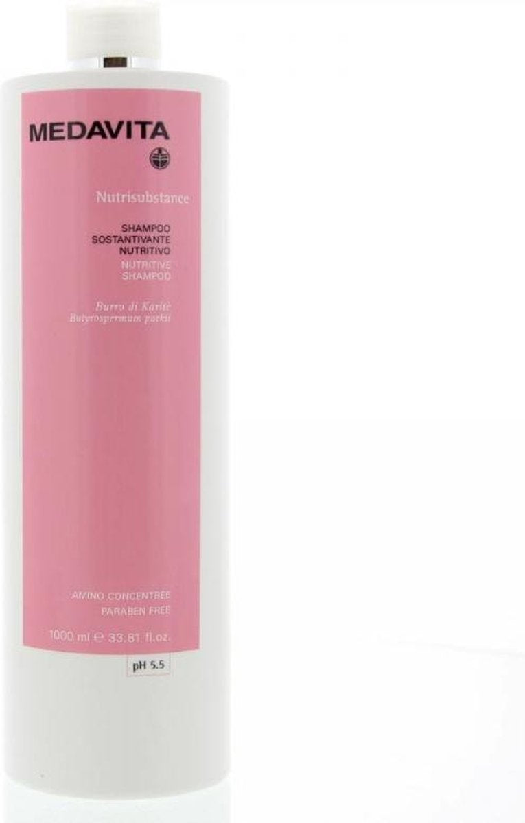 Medavita Nutrisubstance Nutritive Shampoo  -1000 ml -  vrouwen - Voor Beschadigd haar