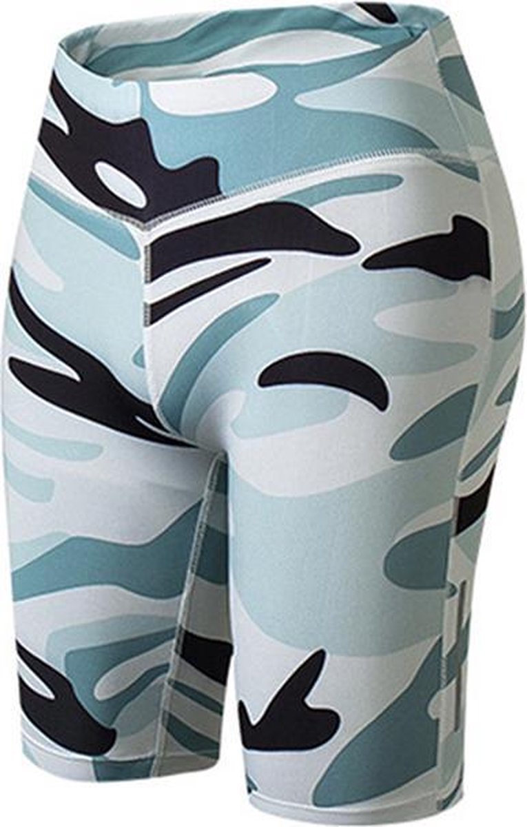 Fietsbroekje - Maat XL - Camo blauw