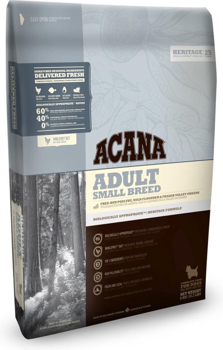 Acana heritage adult small breed hondenvoer 2 kg