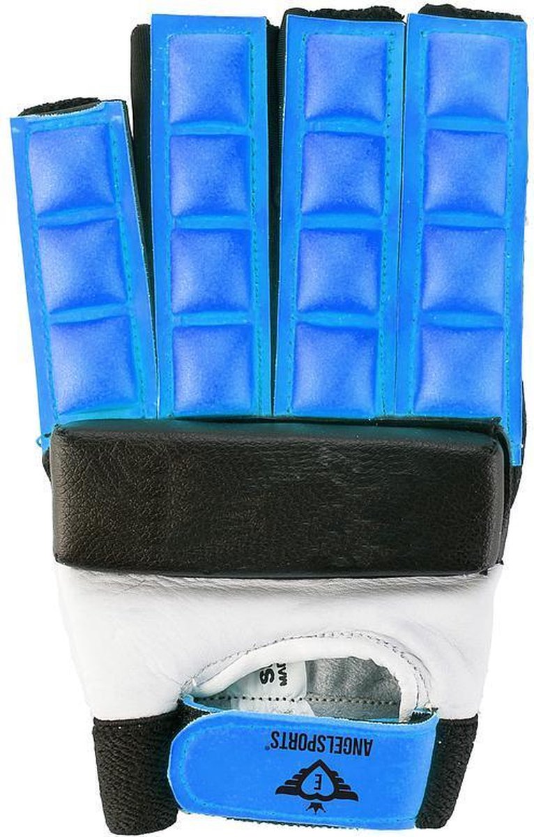 Hockey handschoen fluor blauw Maat M