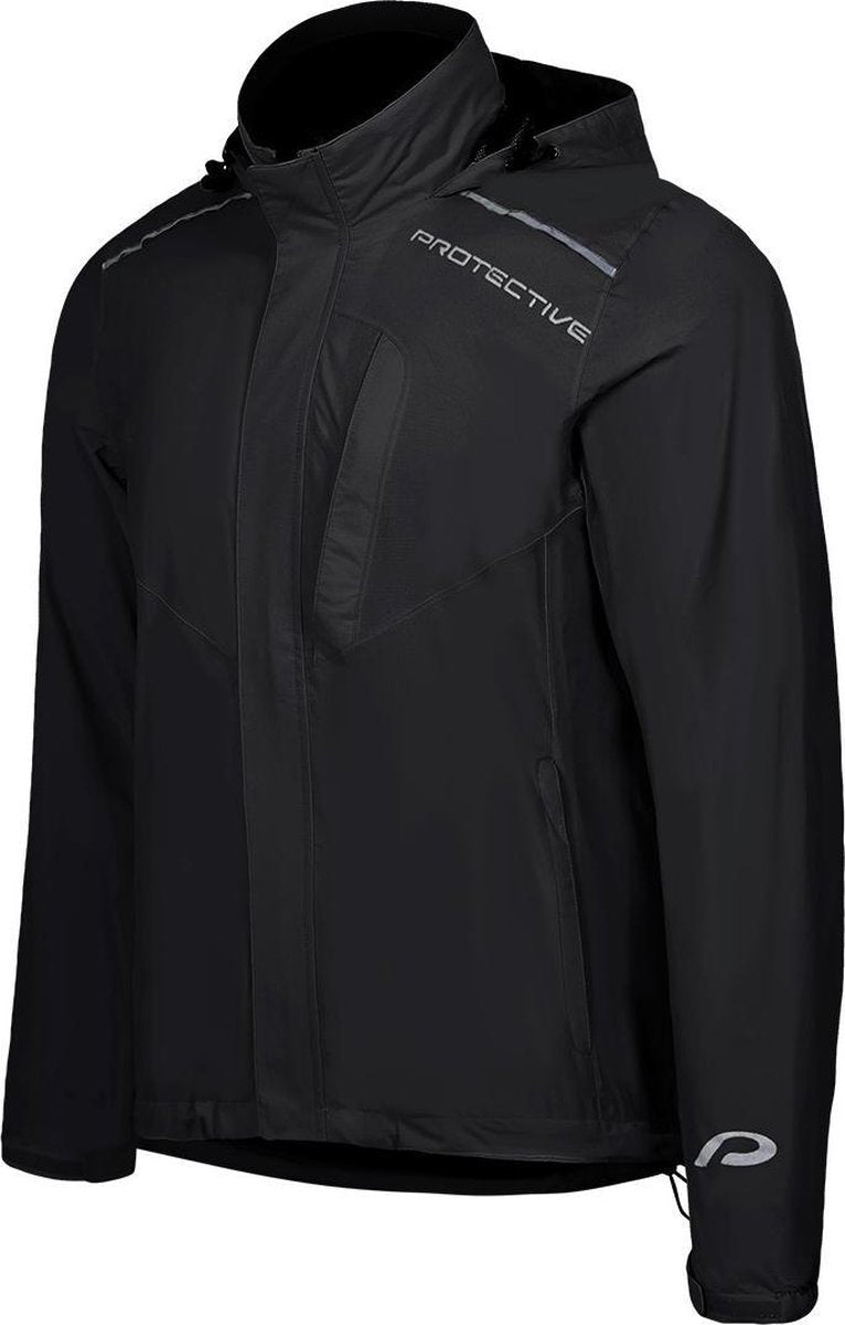 Protective Fietsjack P-rain Ii Heren Polyamide Zwart Maat 3xl