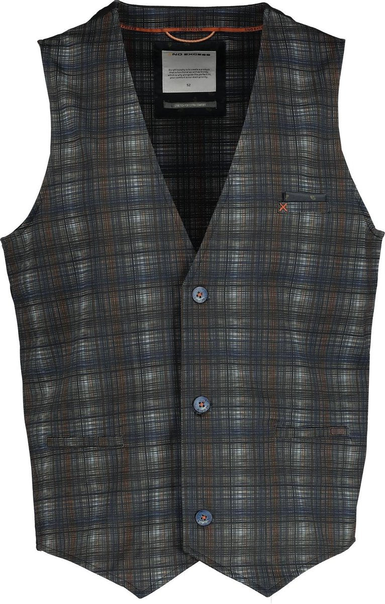 No Excess Gilet - Modern Fit - Blauw - 48