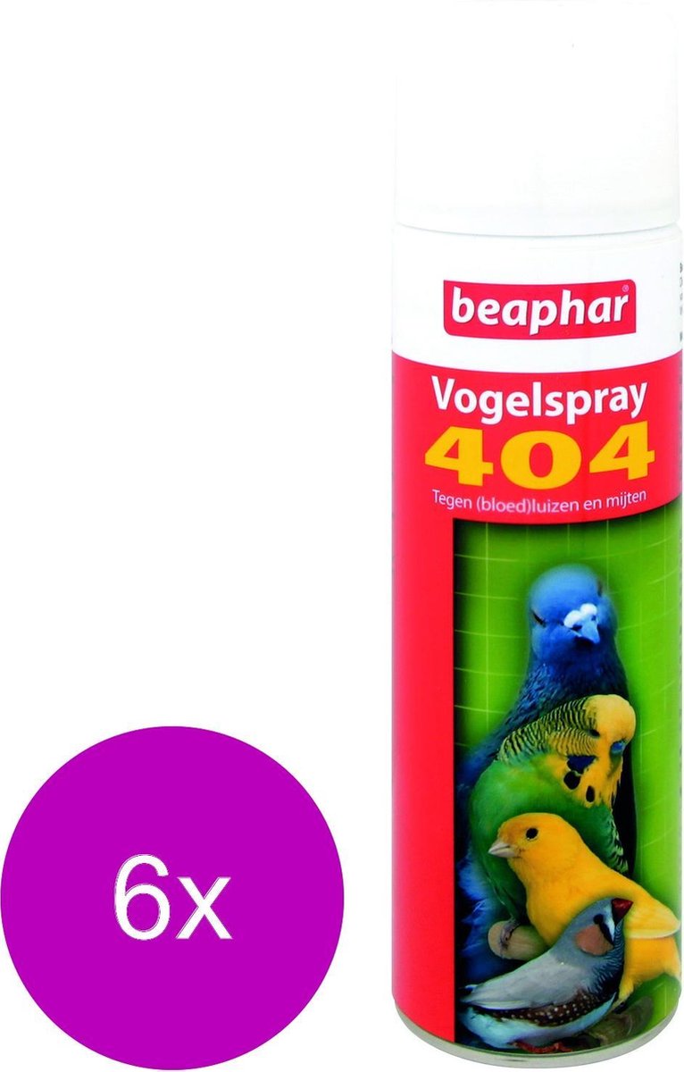 Beaphar 404 Vogelspray - Vogelapotheek - 6 x 500 ml