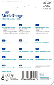 MediaRange flashgeheugens 64GB SDXC
