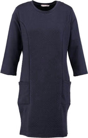 Geisha dunnere blauwe sweater jurk 3/4 mouw - valt kleiner - Maat  XS