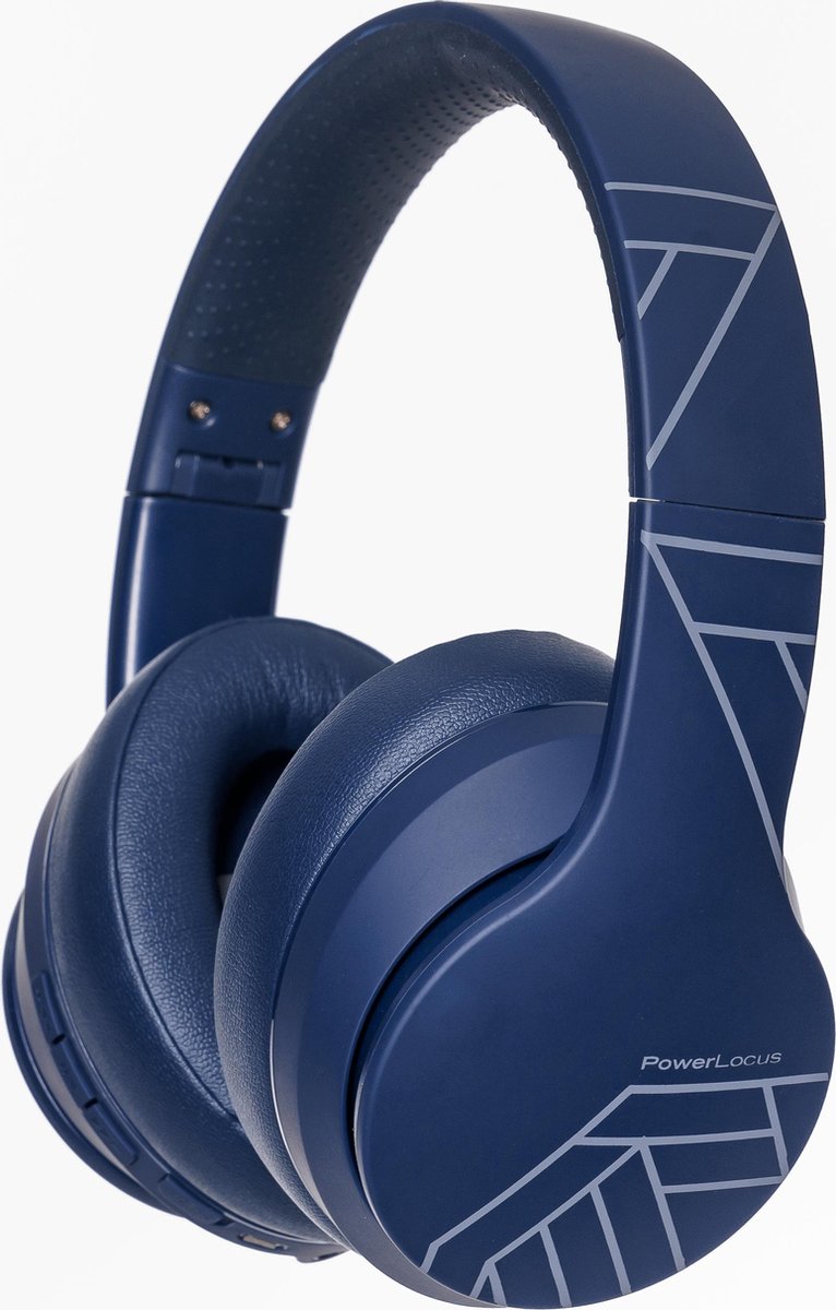 PowerLocus P6 draadloze Over-Ear Koptelefoon Inklapbaar - Bluetooth Hoofdtelefoon - Met microfoon - Blauw