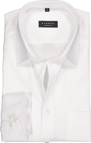ETERNA comfort fit overhemd - poplin heren overhemd - wit - Strijkvrij - Boordmaat: 54