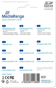 MediaRange flashgeheugens 32GB SDHC