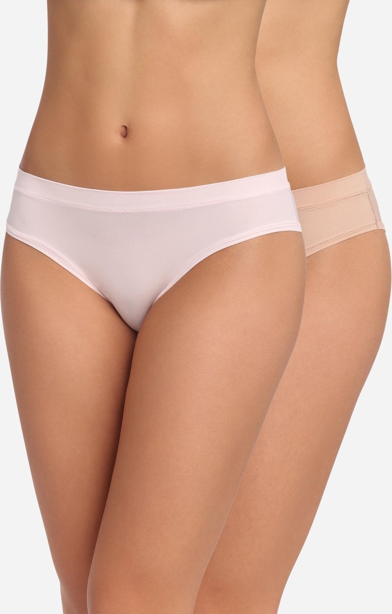 Dim Body  Mouv Dames Slip- 2-Pack -Wit/SKin -Maat S