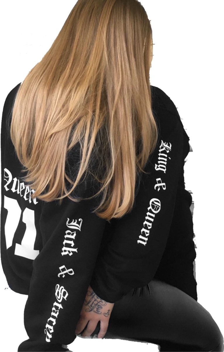 Setje hoodies King en Queen met namen | Truien met capuchon voor hem en haar | Romantisch cadeau voor zoveel jaar samen | Lief cadeau hoodies met King en Queen en jullie namen | Huwelijks cadeau hoodies King & Queen met jullie namen.
