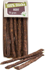 Hondensnacks hert-100% Hertensticks-10x70gram-Animal King-