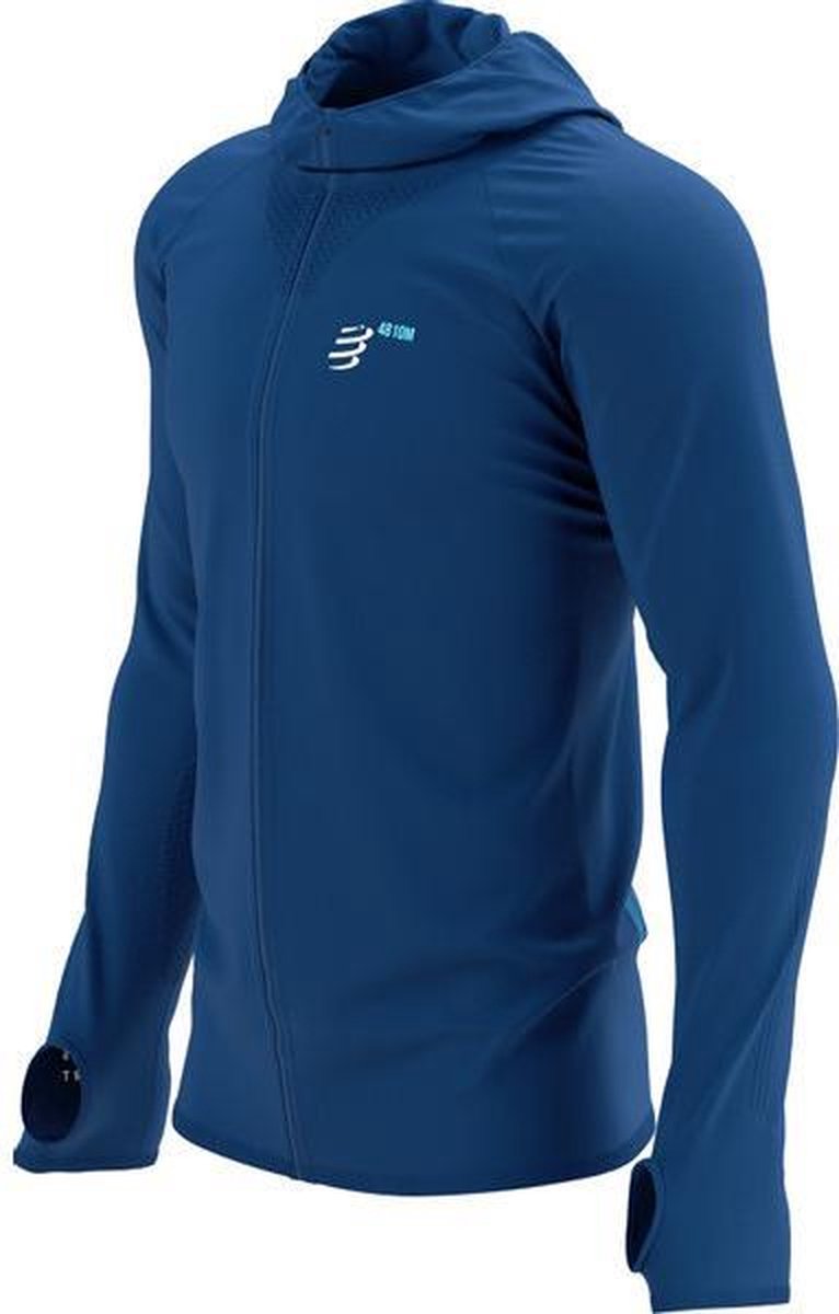 Compressport Seamless HZ Hoodie Heren - blauw - maat L