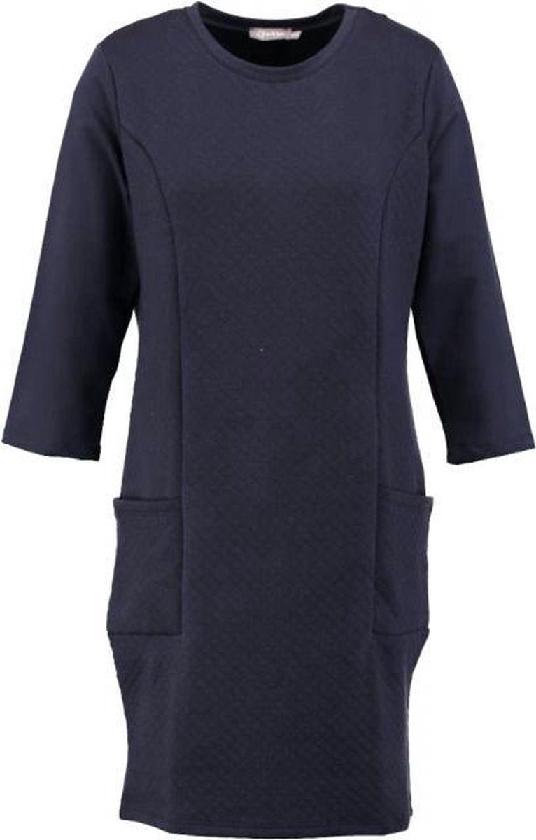 Geisha dunnere blauwe sweater jurk 3/4 mouw - valt kleiner - Maat  M
