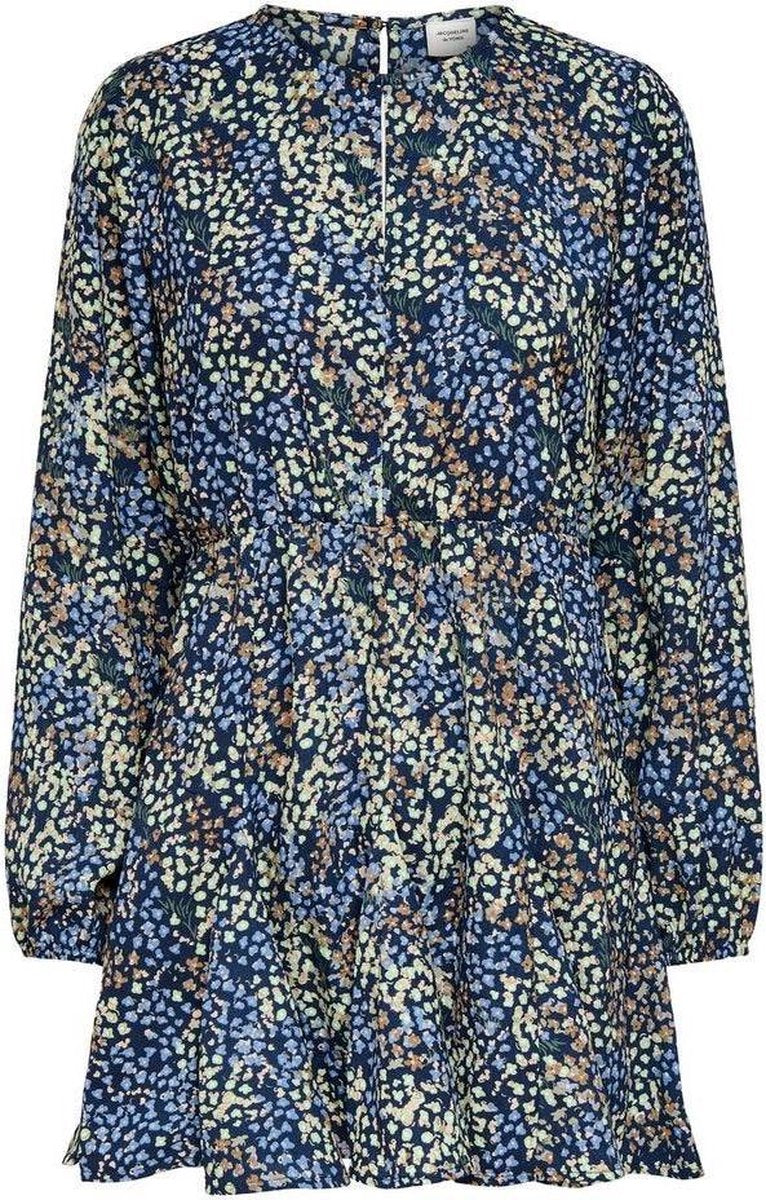 Jdymia L/s Short Dress Wvn 15224500 Night Sky/abstract Flower