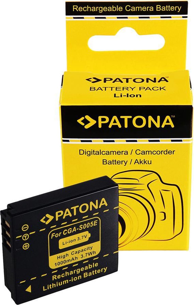 Battery for Panasonic CGA-S005 CGA-S005E S005 E/1B DMW-BCC12